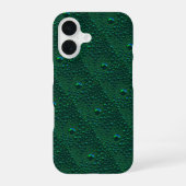 Coque iPhone 16 Eau sur métal vert (Verso)
