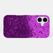 Coque iPhone 16 Éclaboussure monochrome pourpre royal (Verso Horizontal)