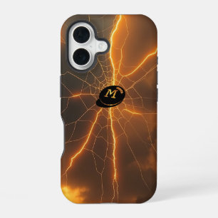 Coque iPhone 16 Éclair électrisant dans une tempête