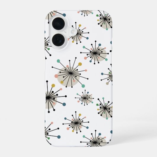 Coque iPhone 16 Éclatement d'étoiles de l'ère spatiale atomique de (Verso)