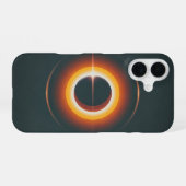 Coque iPhone 16 Éclipse cosmique vintage (Verso Horizontal)