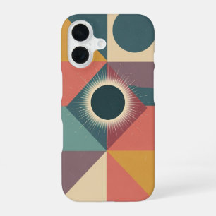 Coque iPhone 16 Éclipse Minimaliste Géométrique