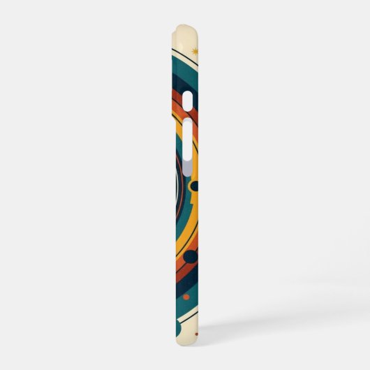 Coque iPhone 16 Éclipse solaire rétro (Côté gauche)