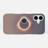 Coque iPhone 16 Éclipse solaire vintage (Verso Horizontal)