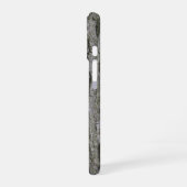 Coque iPhone 16 Écorce Rustique Faux Gris Sec (Côté gauche)
