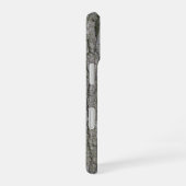Coque iPhone 16 Écorce Rustique Faux Gris Sec (Côté droit)