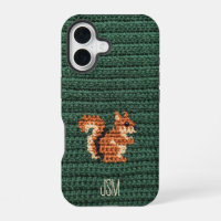 Écureuil au crochet mignon Monogramme Initiales pe