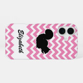 Coque iPhone 16 Écureuil avec Motif Chevron (Verso Horizontal)