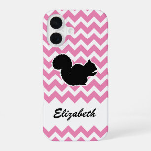 Coque iPhone 16 Écureuil avec Motif Chevron