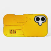 Coque iPhone 16 Effet de séchage jaune brillant (Verso Horizontal)