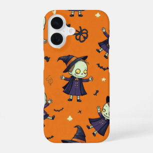 Coque iPhone 16 Éffrayant Chic Halloween Coussin - Festive