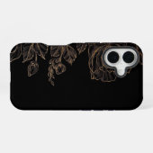 Coque iPhone 16 Élégance de Bloom à Minuit (Verso Horizontal)