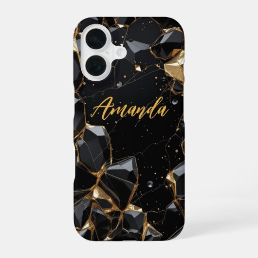 Coque iPhone 16 Élégance de minuit (Verso)