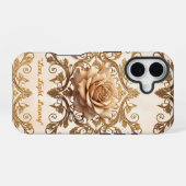 Coque iPhone 16 "Élégance de Rose Romantique" (Verso Horizontal)