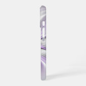 Coque iPhone 16 Élégance florale Art fractal violet abstrait moder (Côté gauche)