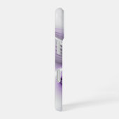 Coque iPhone 16 Élégance florale Art fractal violet abstrait moder (Côté droit)