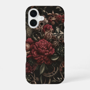 Coque iPhone 16 Élégance florale Steampunk