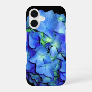Coque iPhone 16 Elégant bleu floral bleu rose hydrangée bleue