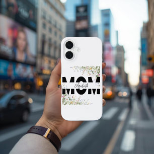 Coque iPhone 16 Élégant Étui Personnalisé Fleur pour MAMAN iPhone