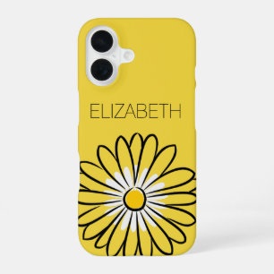Coque iPhone 16 Élégant minimaliste moderne Fleur de marguerite et