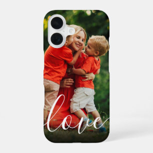 Coque iPhone 16 Élégant Moderne Écriture d'Amour Personnalisée Pho