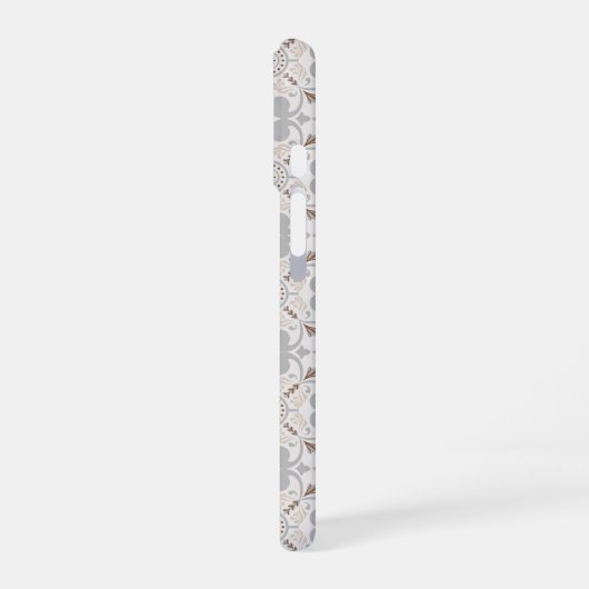 Coque iPhone 16 Elegant Monogram Script Name Spanish Tile (Côté gauche)