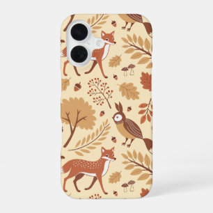 Coque iPhone 16 Élégant Motif d'automne scandinave