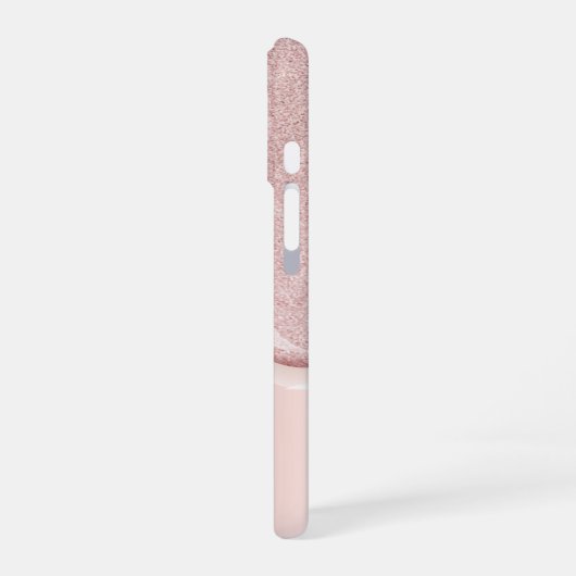 Coque iPhone 16 Élégant Parties scintillant Rose Gold Drivers Mono (Côté gauche)