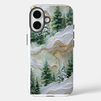 Coque iPhone 16 Elégant pays des merveilles hivernales avec des ar