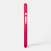 Coque iPhone 16 Élégant Script Monogramme Magenta Metallic (Côté gauche)