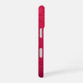 Coque iPhone 16 Élégant Script Monogramme Magenta Metallic (Côté droit)