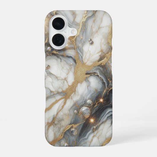 Coque iPhone 16 Élégant Téléphone de marbre Premium / iPhone 16 Co (Verso)