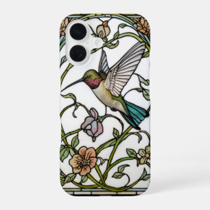 Coque iPhone 16 Élégante illustration de colibri botanique boho ch
