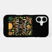 Coque iPhone 16 Éléments de fête mignons de la fête Cinco De Mayo (Verso Horizontal)