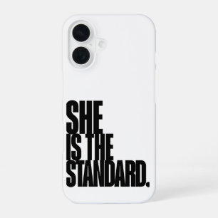 Coque iPhone 16 Elle est la référence, citation motivationnelle ar