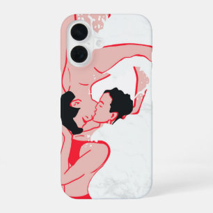 Coque iPhone 16 Embrasse éthérée dans les vagues