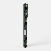 Coque iPhone 16 Emerald et Gold Art Déco (Côté droit)