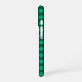 Coque iPhone 16 Emerald Green Polka Dots (Côté gauche)