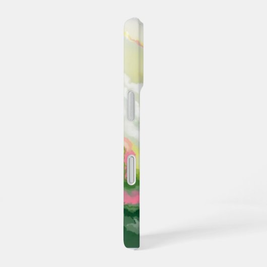 Coque iPhone 16 Emerald & Rose Abstract Marble (Côté droit)