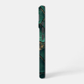 Coque iPhone 16 Émeraude Serpent Snakeskin (Côté gauche)