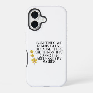 Coque iPhone 16 Émotions silencieuses - Citation profonde sur les
