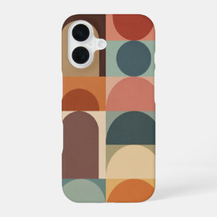 Coque iPhone 16 Empilement Vintage de Cercles et d'Arcs