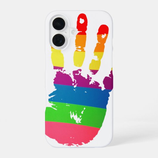 Coque iPhone 16 Empreinte Rainbow (Verso)