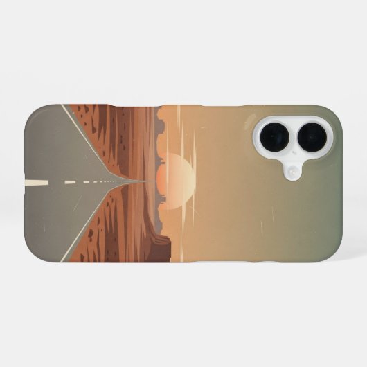Coque iPhone 16 Endless Desert Highway (Verso Horizontal)