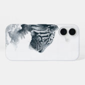 Coque iPhone 16 Engraved Tiger Profile Mystic Forest (Verso Horizontal)
