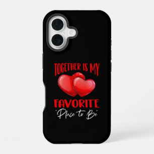 Coque iPhone 16 Ensemble est mon endroit préféré - Amour mignon