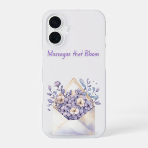 Coque iPhone 16 Enveloppe florale aquarelle