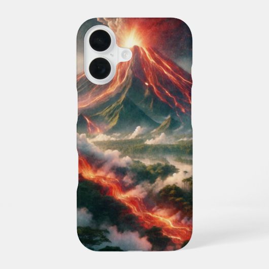 Coque iPhone 16 Éruptions volcaniques (Verso)