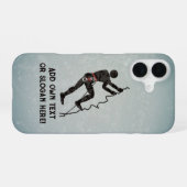 Coque iPhone 16 Escalade Mountain Rock-Face - propre slogan / text (Verso Horizontal)