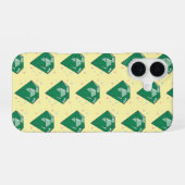 Coque iPhone 16 esmeralda verde vector (Verso Horizontal)